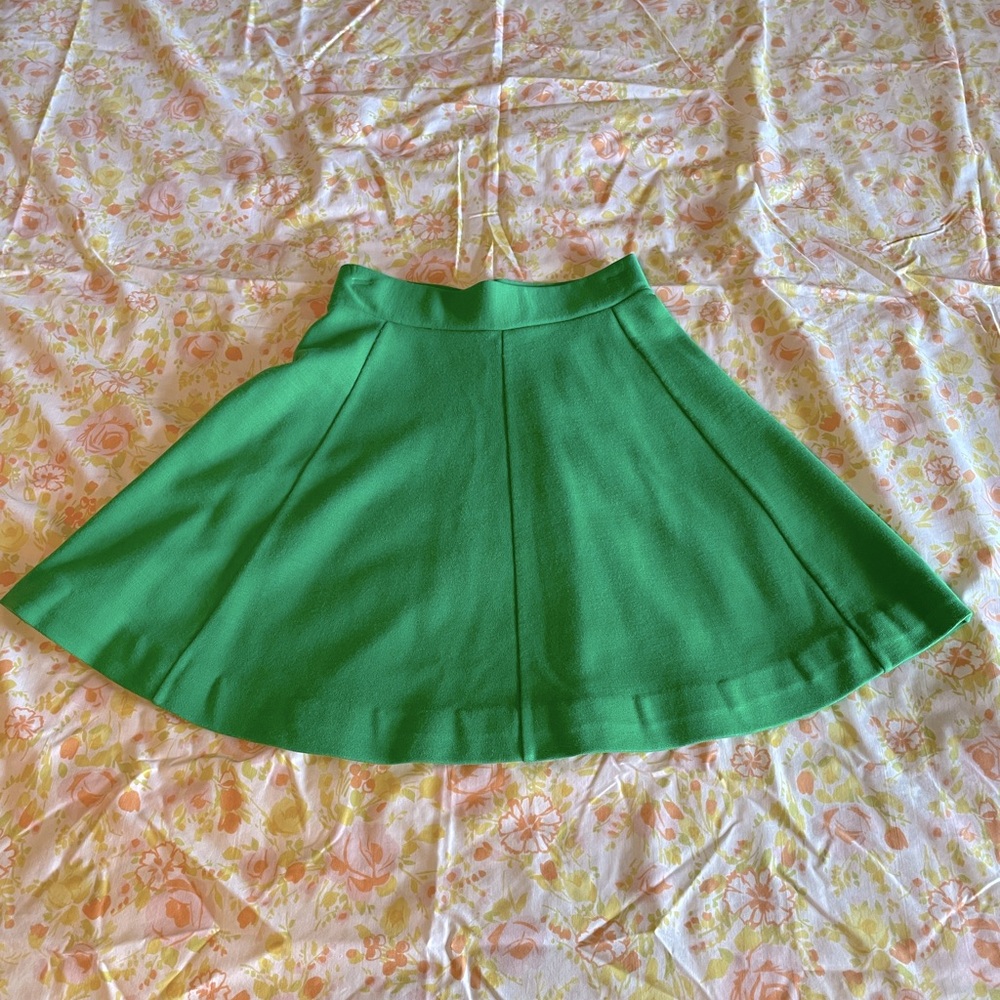 Vintage emerald green mini skirt